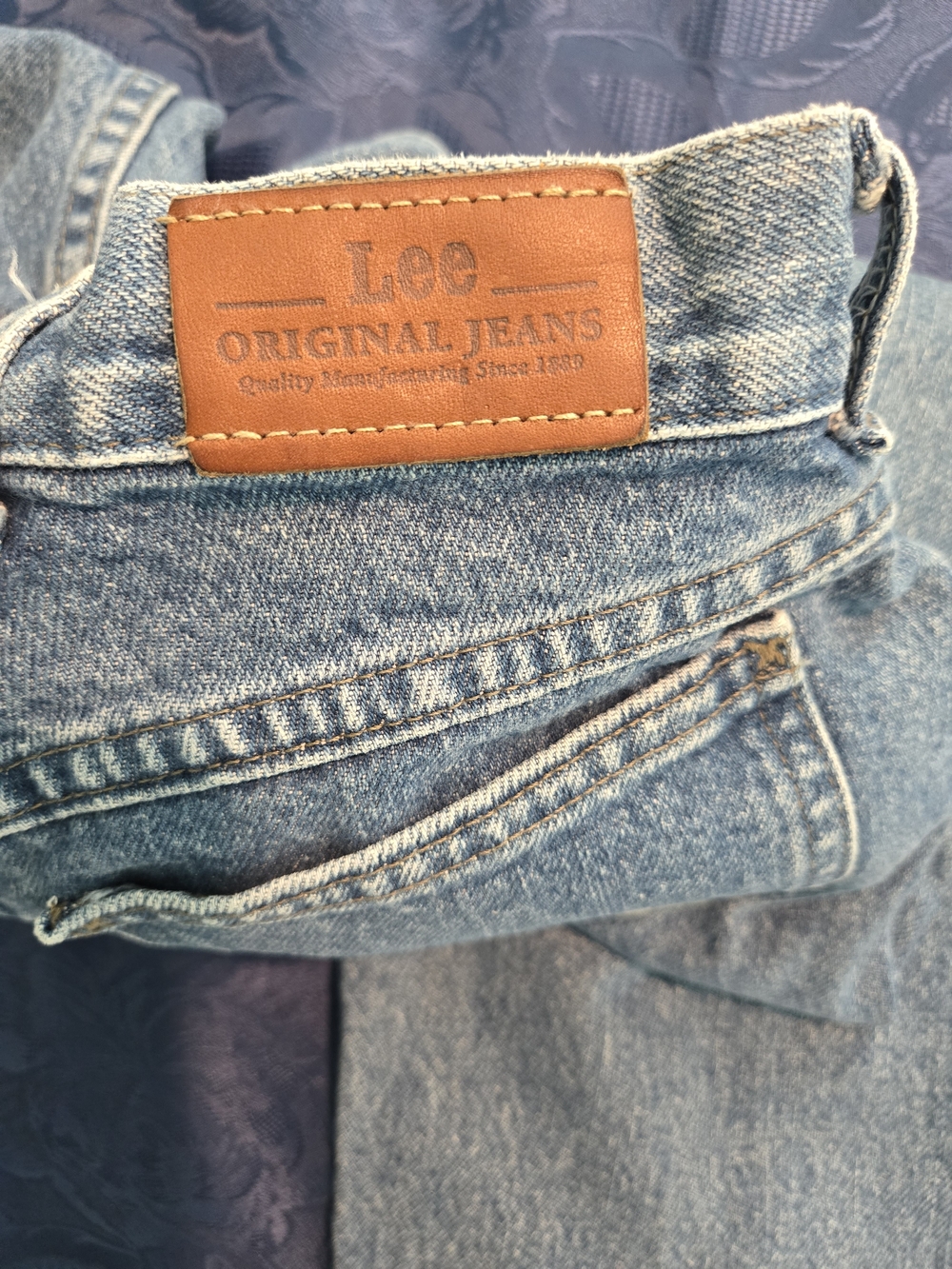 Vintage Lee Women's Mom Jeans- Light Blue Denim